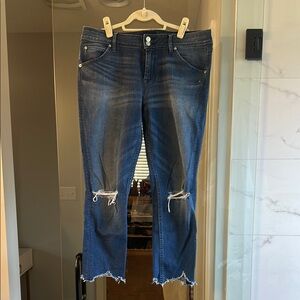 Hudson Jeans Blue Ankle Cropped Denim
